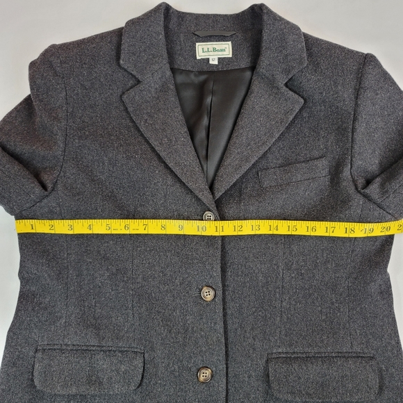 L L Bean Wool Cashmere Womens Blazer Jacket Sz 12 - Picture 8 of 15